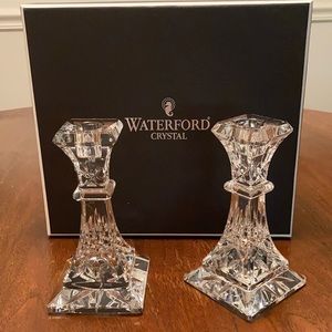 Waterford 6” Lismore candlestick pair